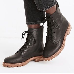 Madewell Clair Lace-Up Boot in Leather